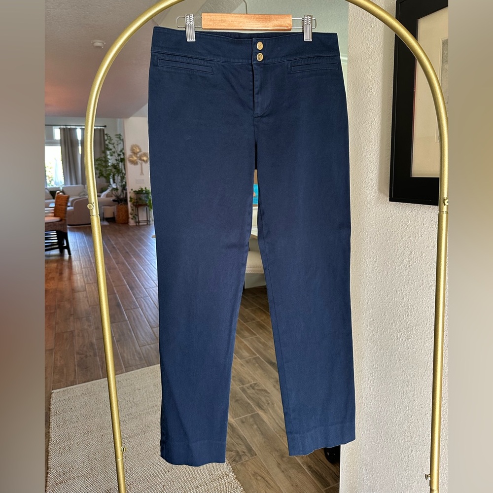 Ralph Lauren Navy Trousers with Gold Accents